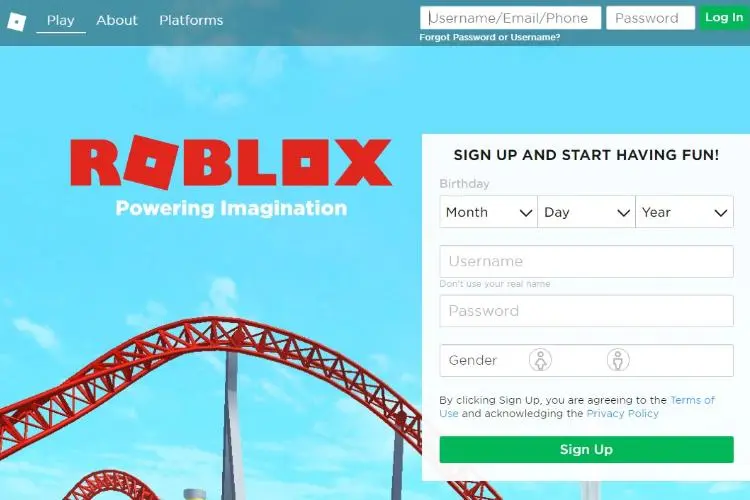 How to Sign Up for a Roblox Login on a Desktop