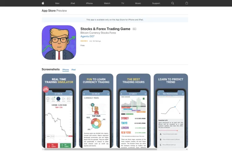 Stocks and Forex Trading Game