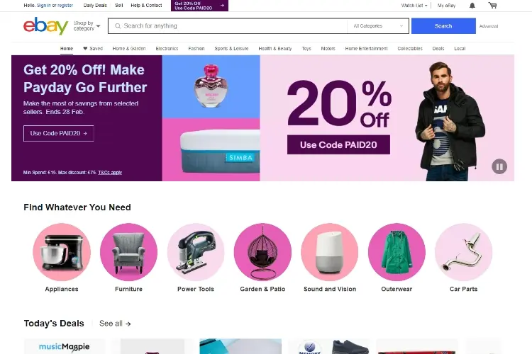 Alternatives to Amazon For Online Fashion Shopping: eBay
