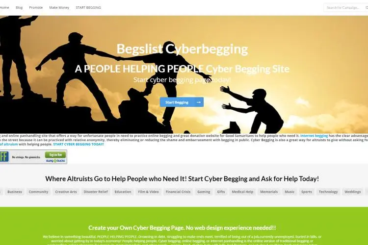 People Who Give Money Away Online: BegsList.com