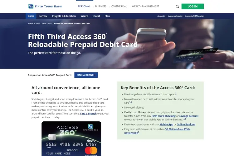 Fifth Third Access 360° Reloadable Prepaid Card
