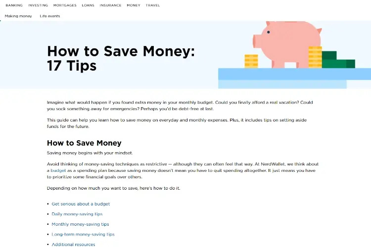 Learn to Save Money 