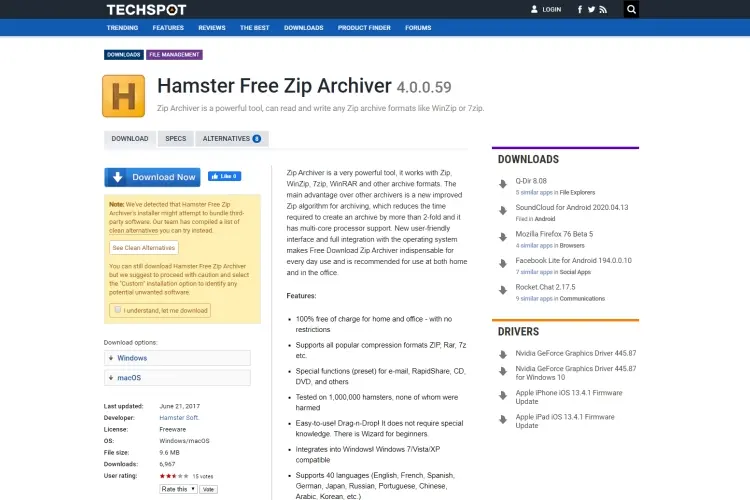 HamsterZip Archiver 4