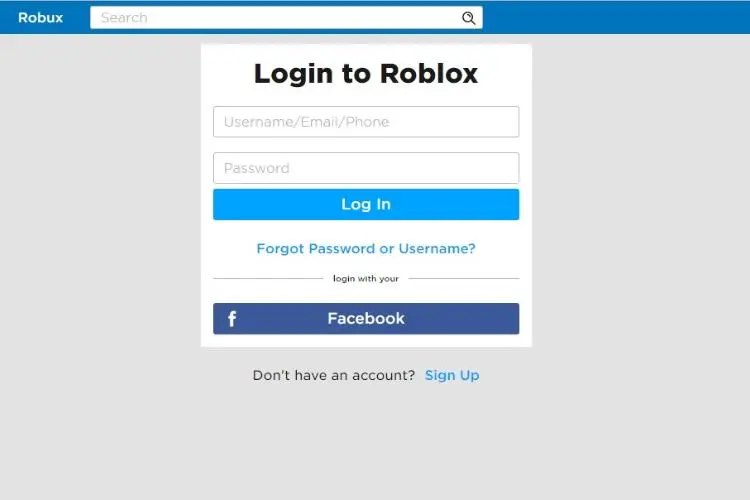 Roblox Facebook Login Not Working