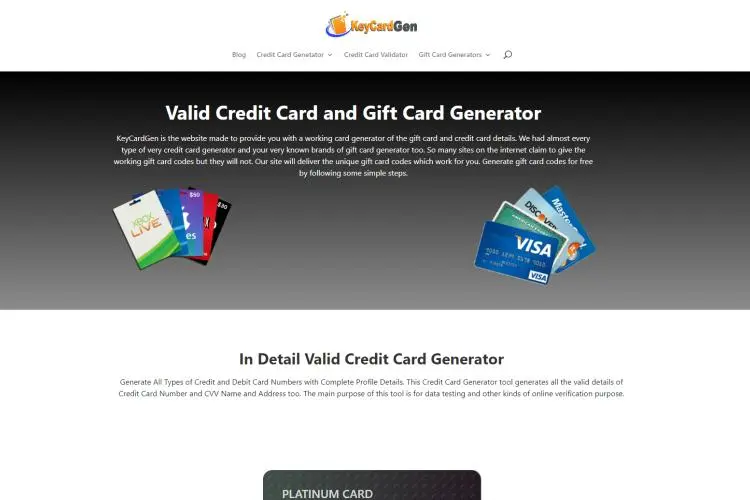 Random Credit Card Generator With Name 2020
