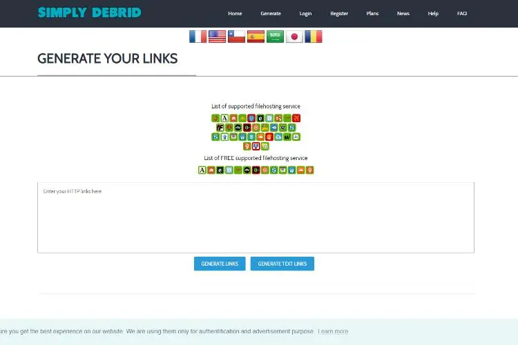 The SimplyDebrid premium linkgenerator –Site Link 