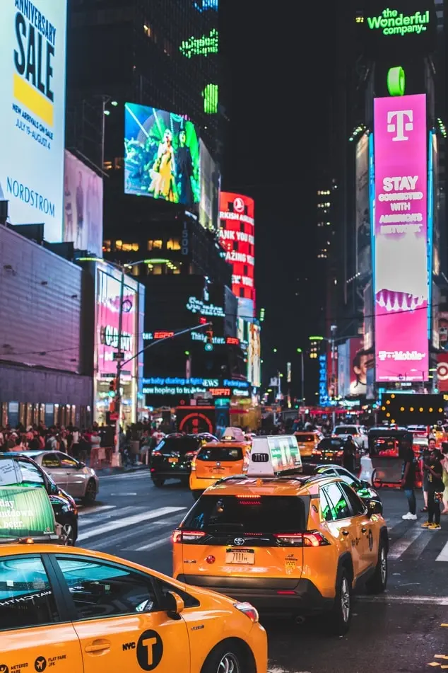Ads in Times Square show how saturated the market is with hundreds of different brands vying for consumer attention